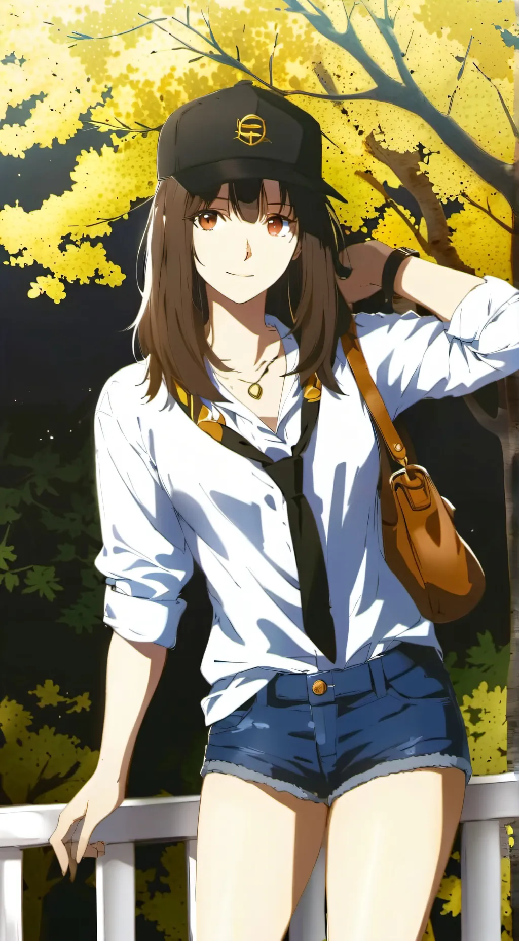 ai character: Amber background