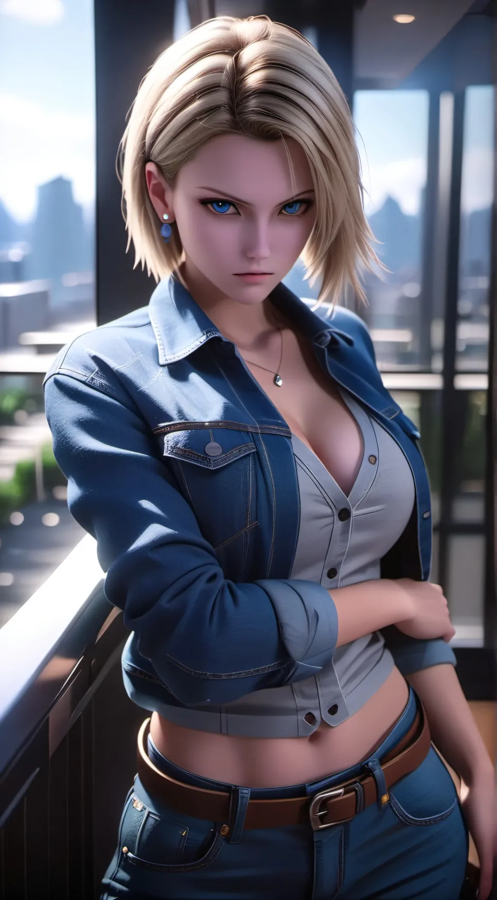 ai character: Android 18 background