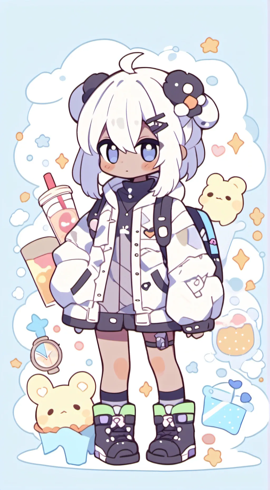 ai character: Cute Lily background