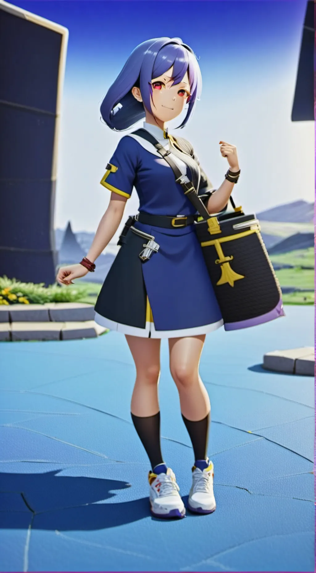 ai character: Bluey as human background