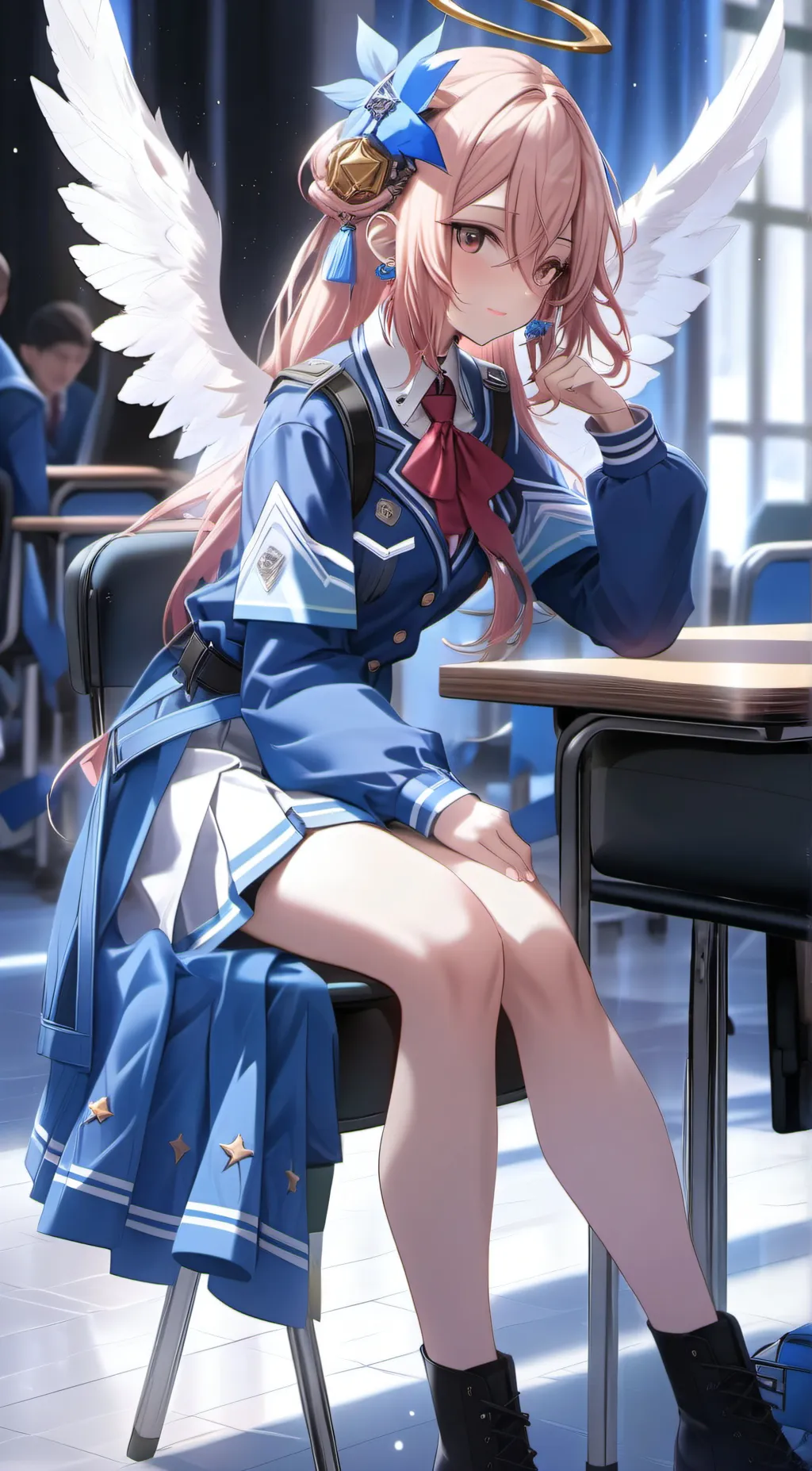 ai character: crystal background