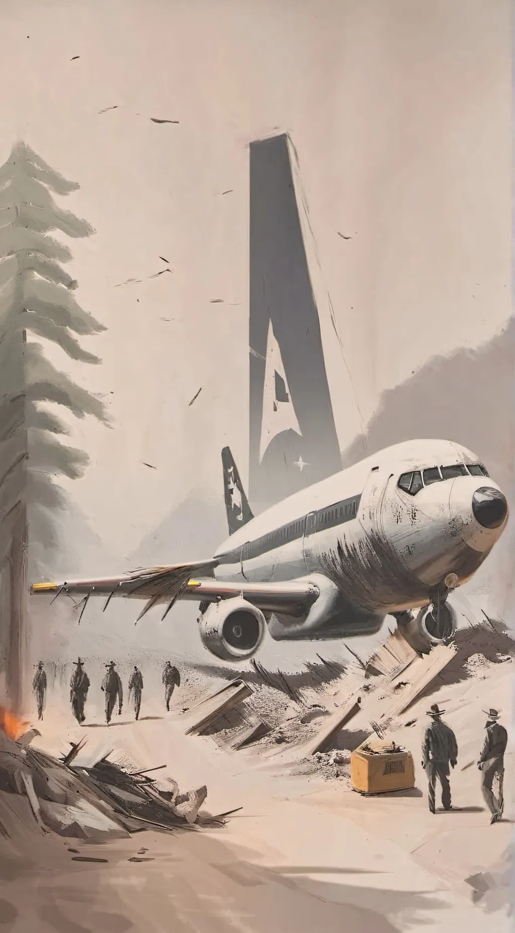 ai character: American flight  background