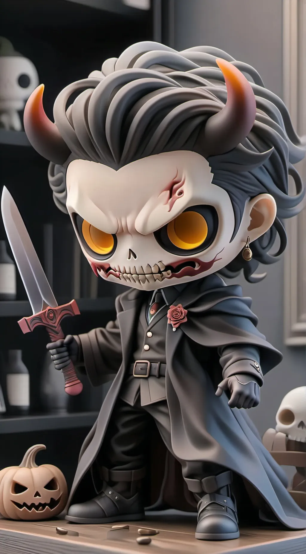 ai character: The Funko Demon background