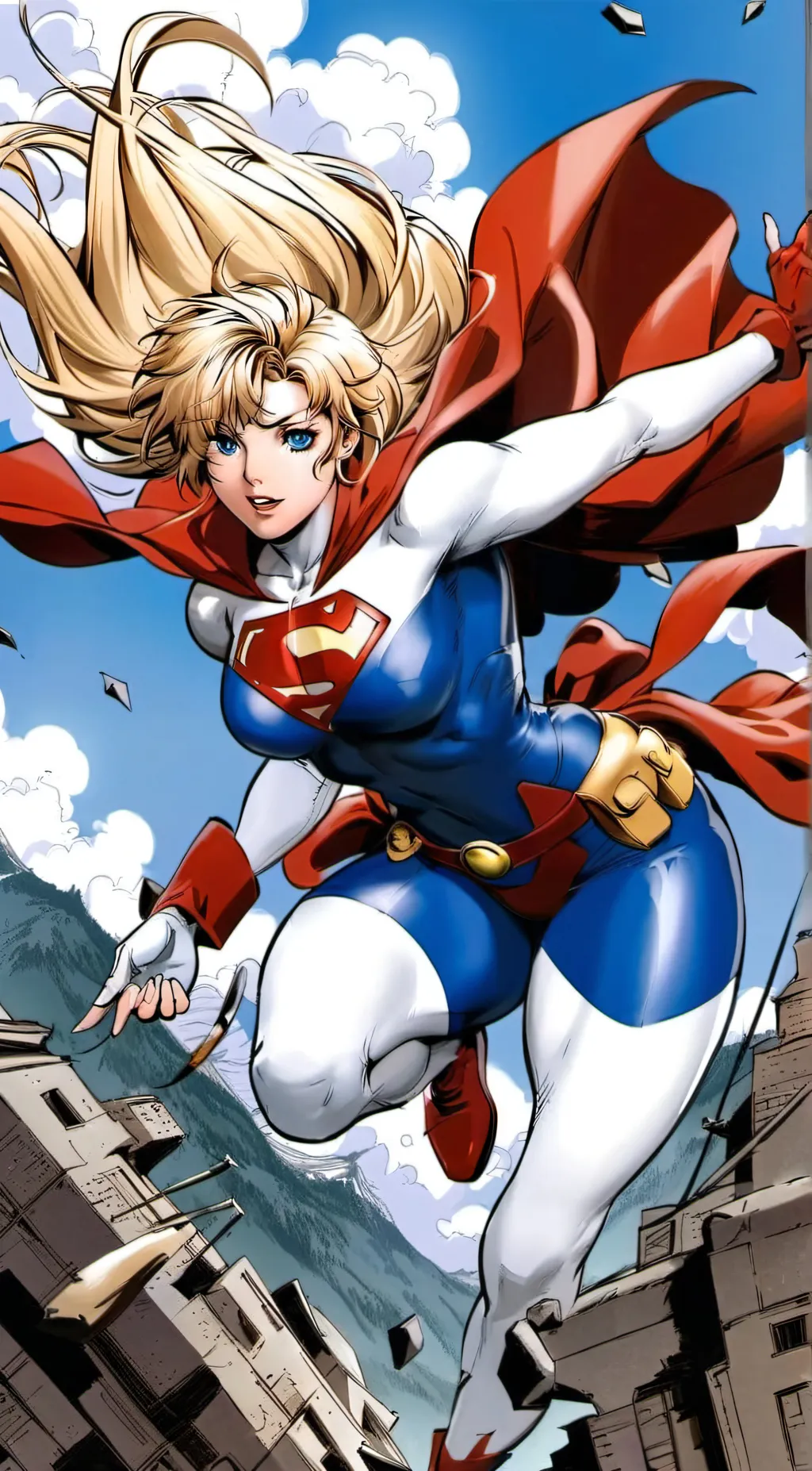 ai character: Ultrasupergirl EX background