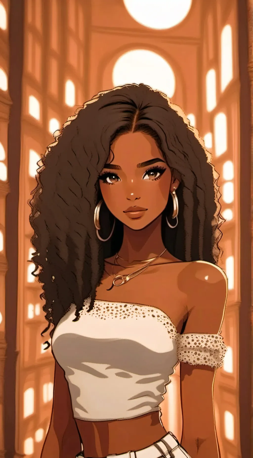 ai character: Indigo Vanity background