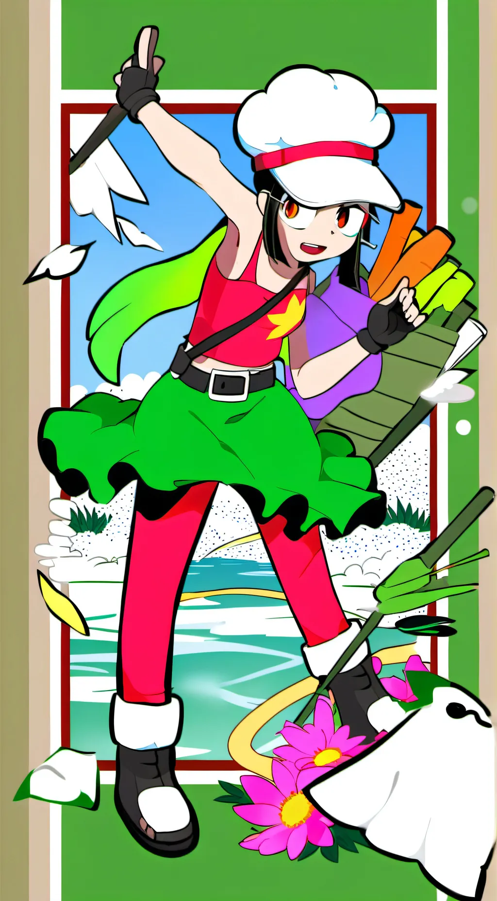 ai character: Rose background