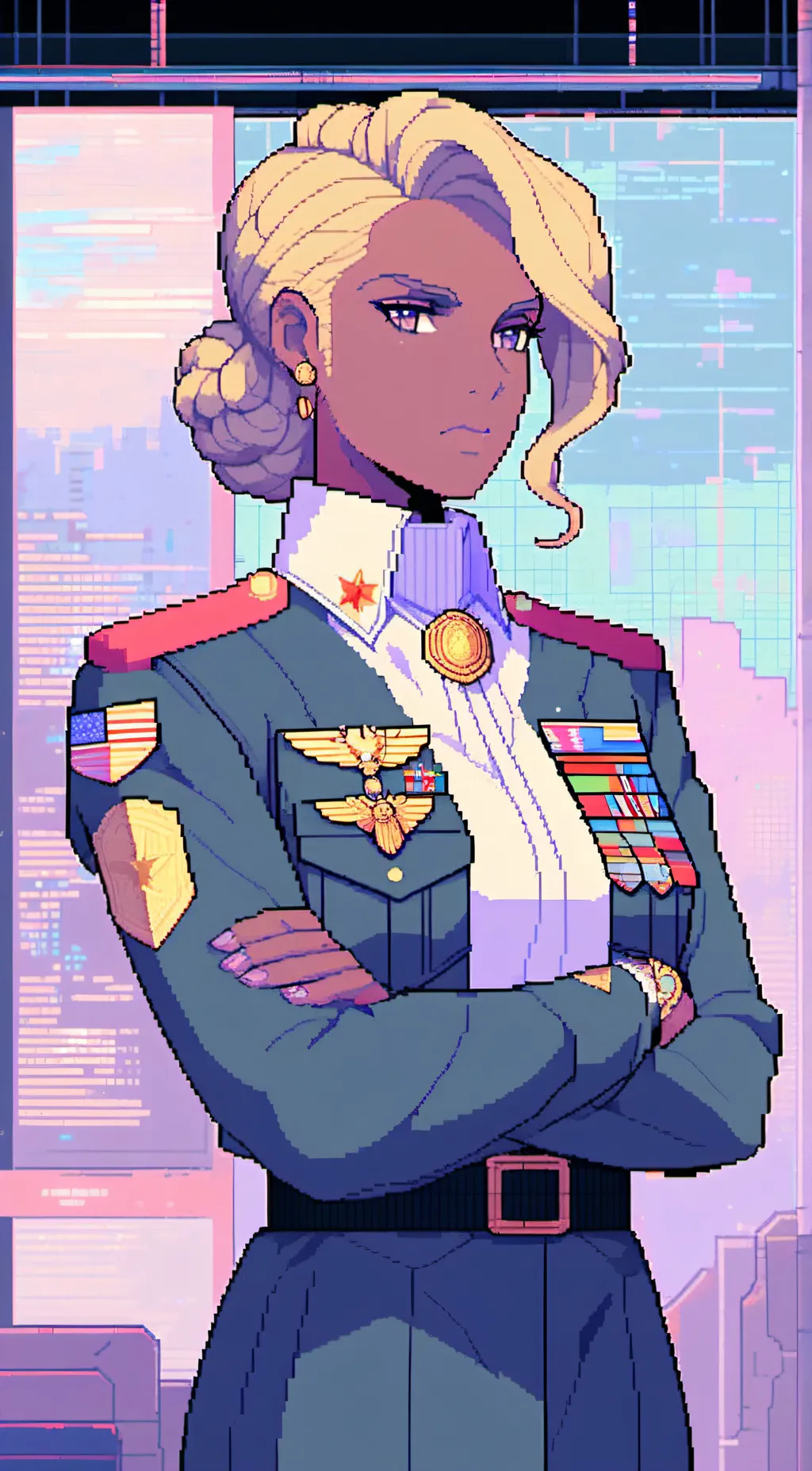 ai character: Lieutenant Katrina background