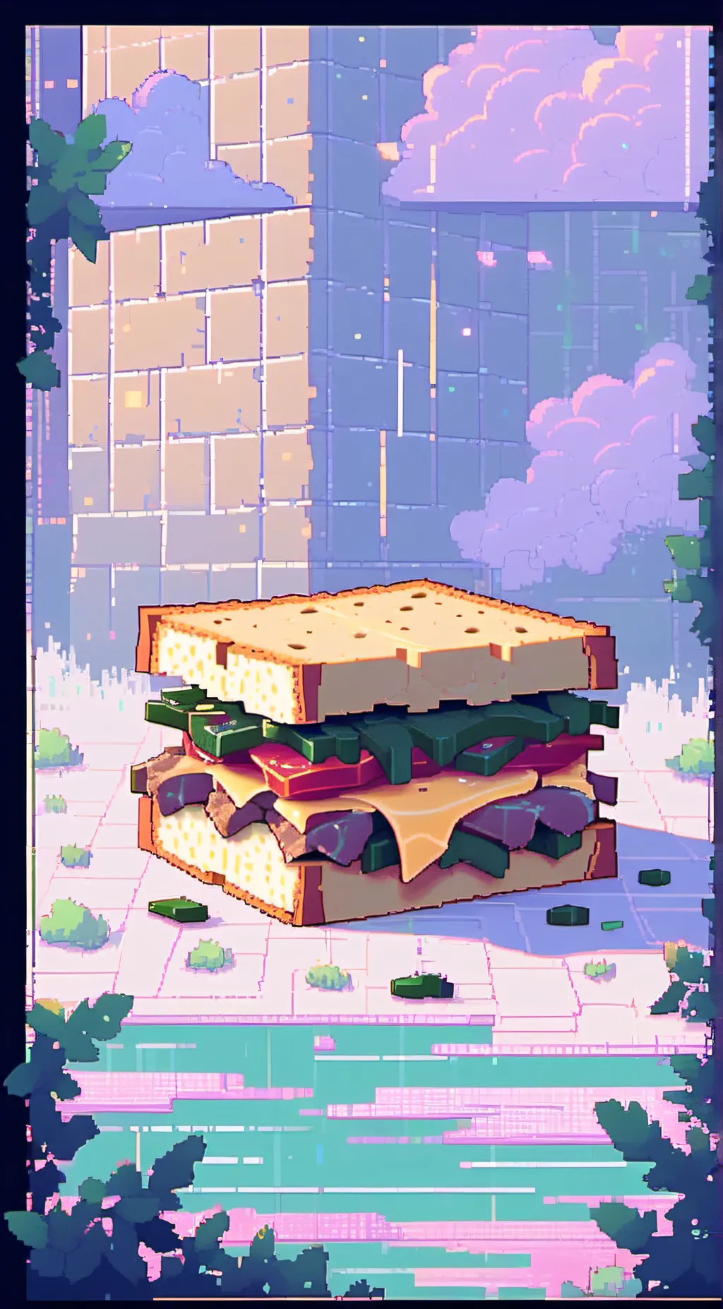 ai character: Sandwich background