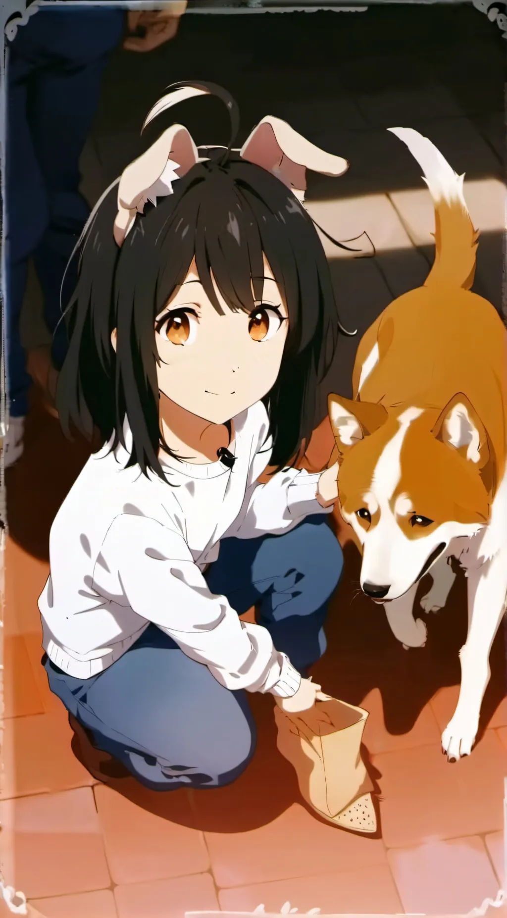 ai character: Dog Girl background