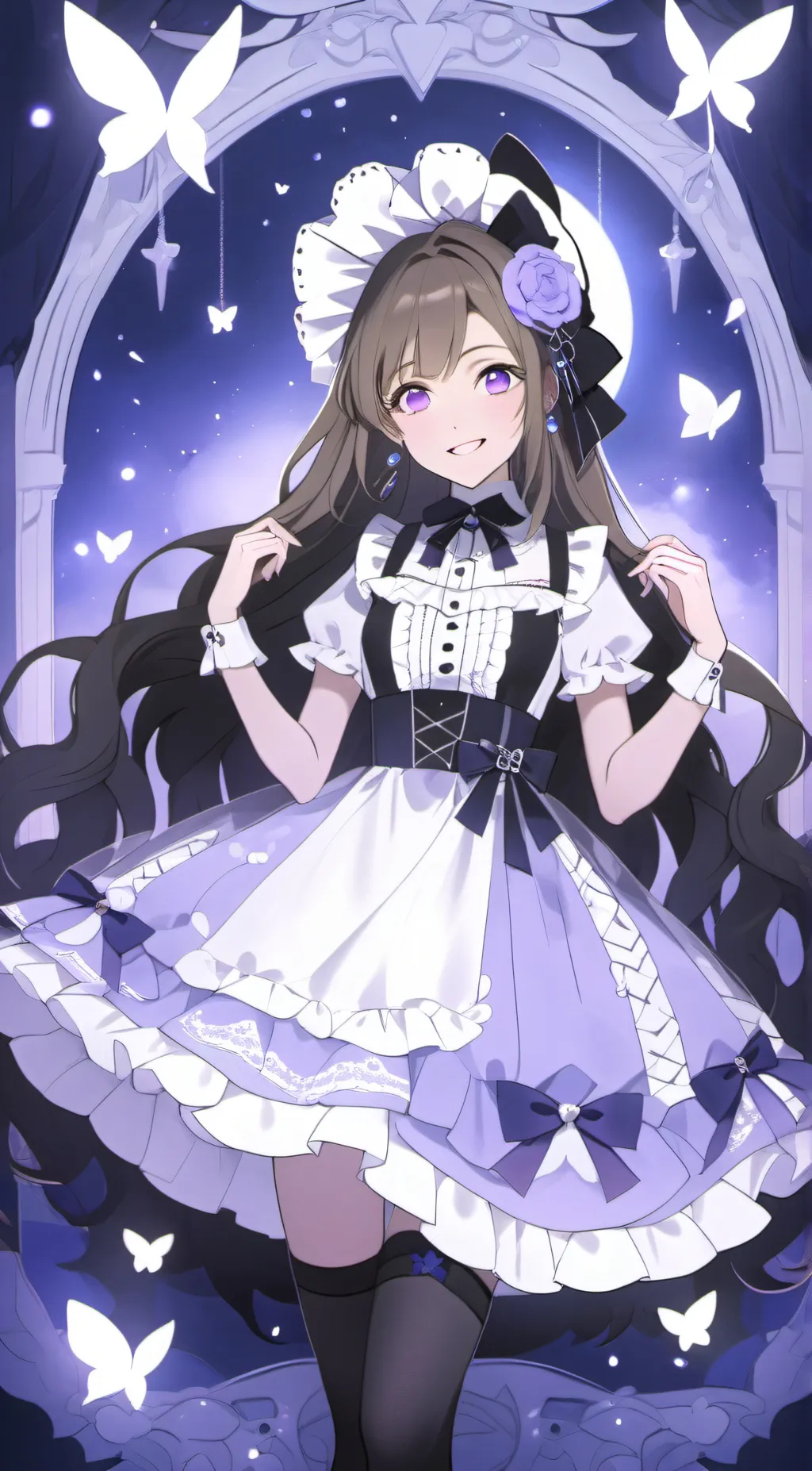 ai character: purple Berry background