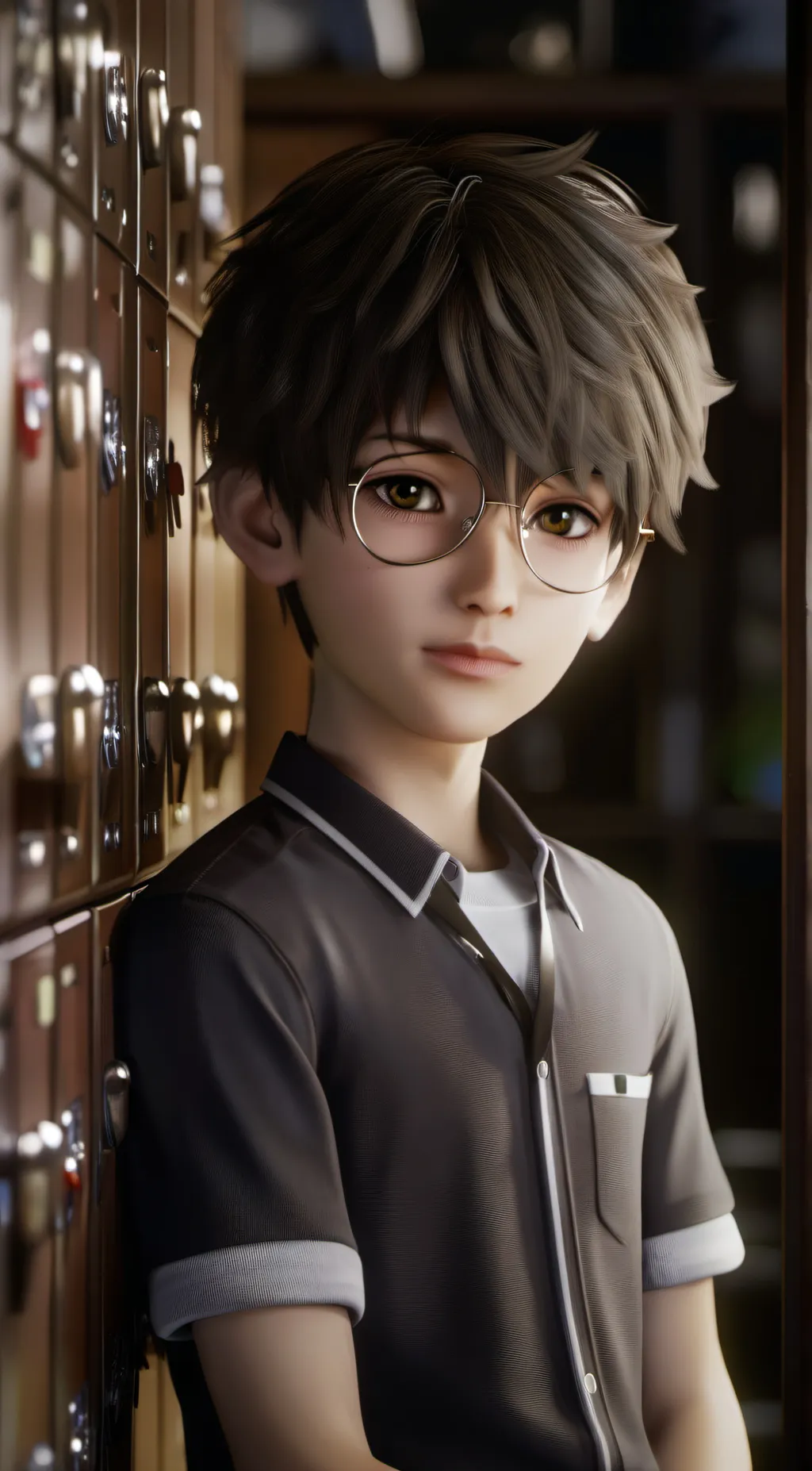 ai character: Shy boy background