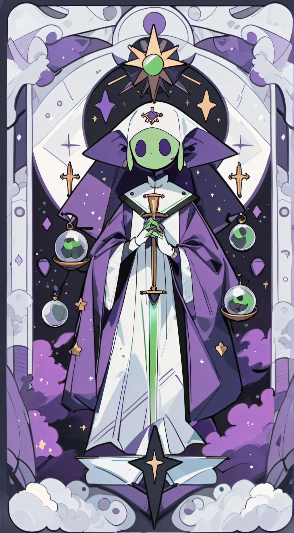 ai character: Tarot background