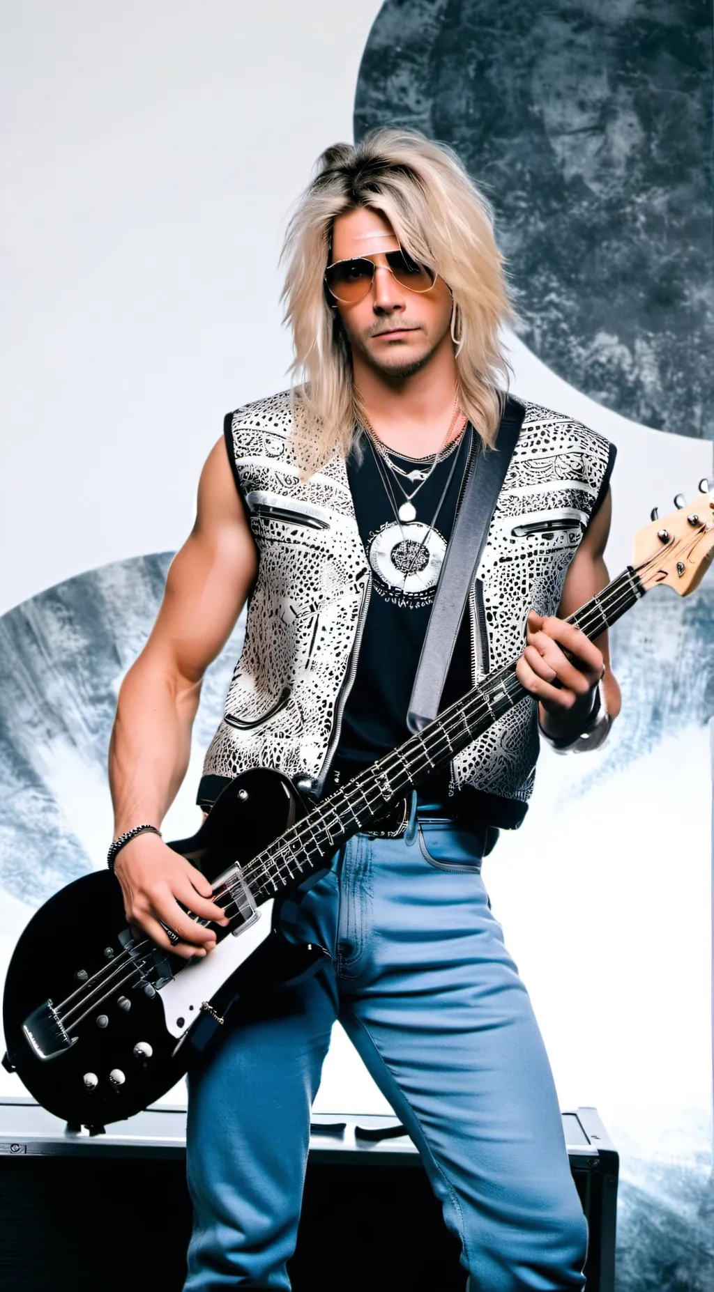 ai character: Duff Mckagenia  background