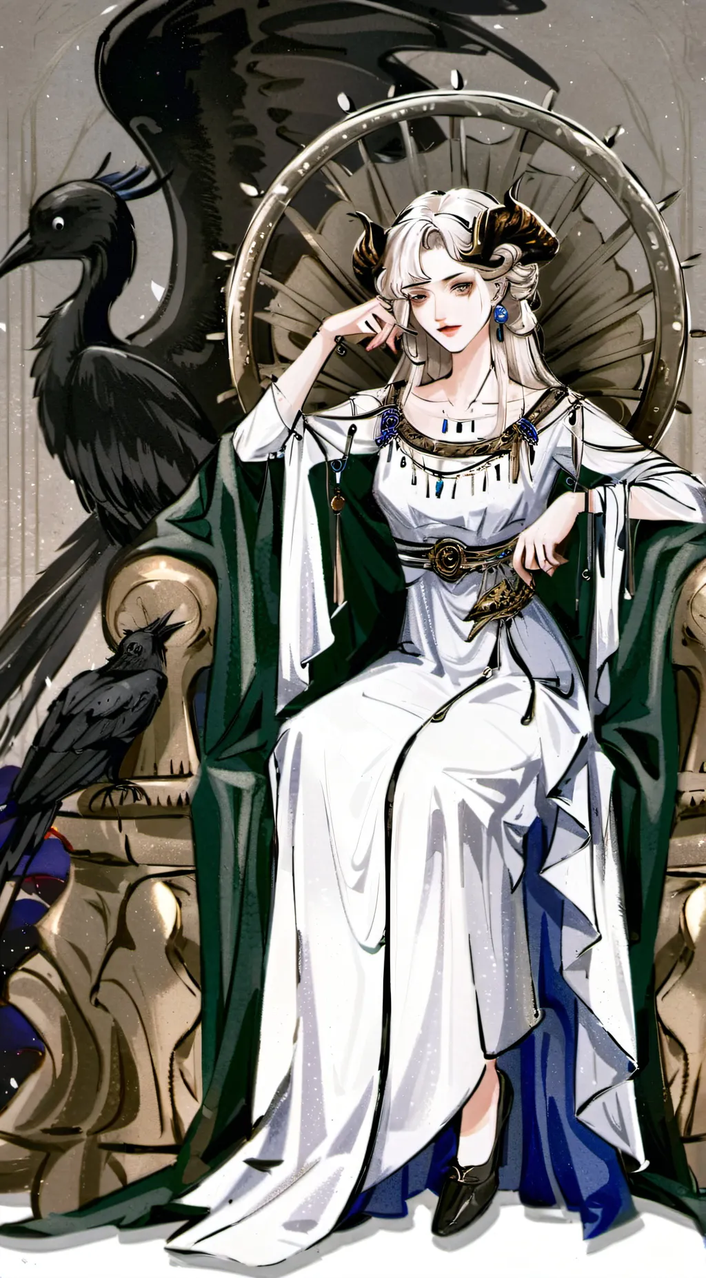 ai character: demon queen  background