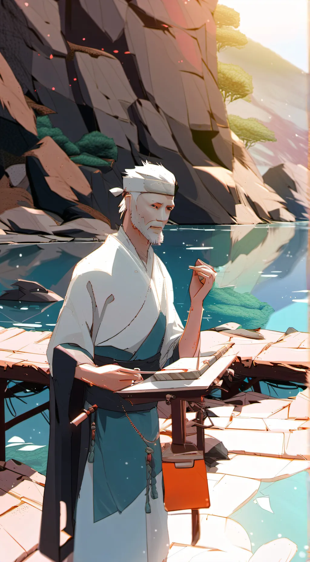 ai character: liu kang  background