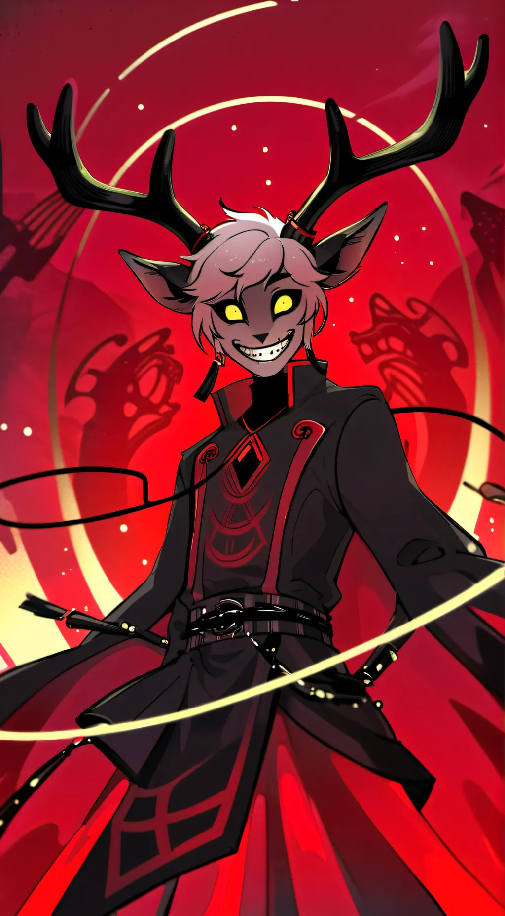 ai character: deer demon background