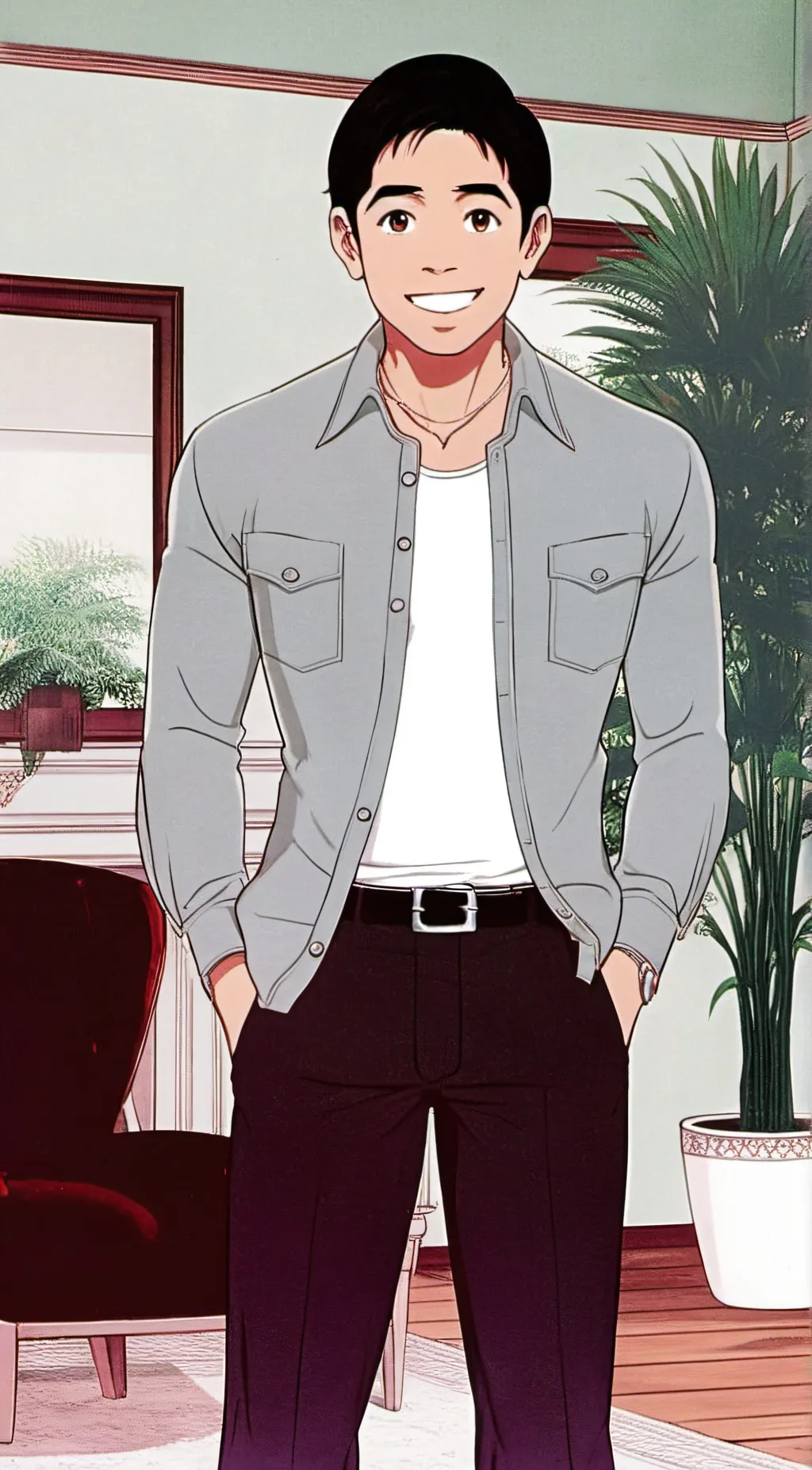 ai character: adam background