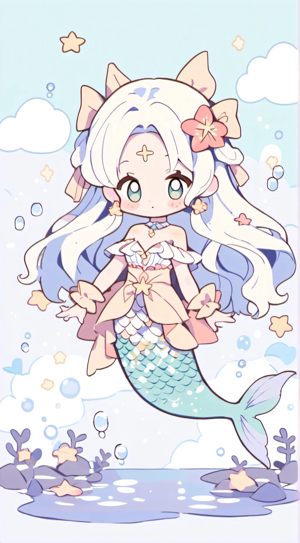 ai character: Mermaid Tales background