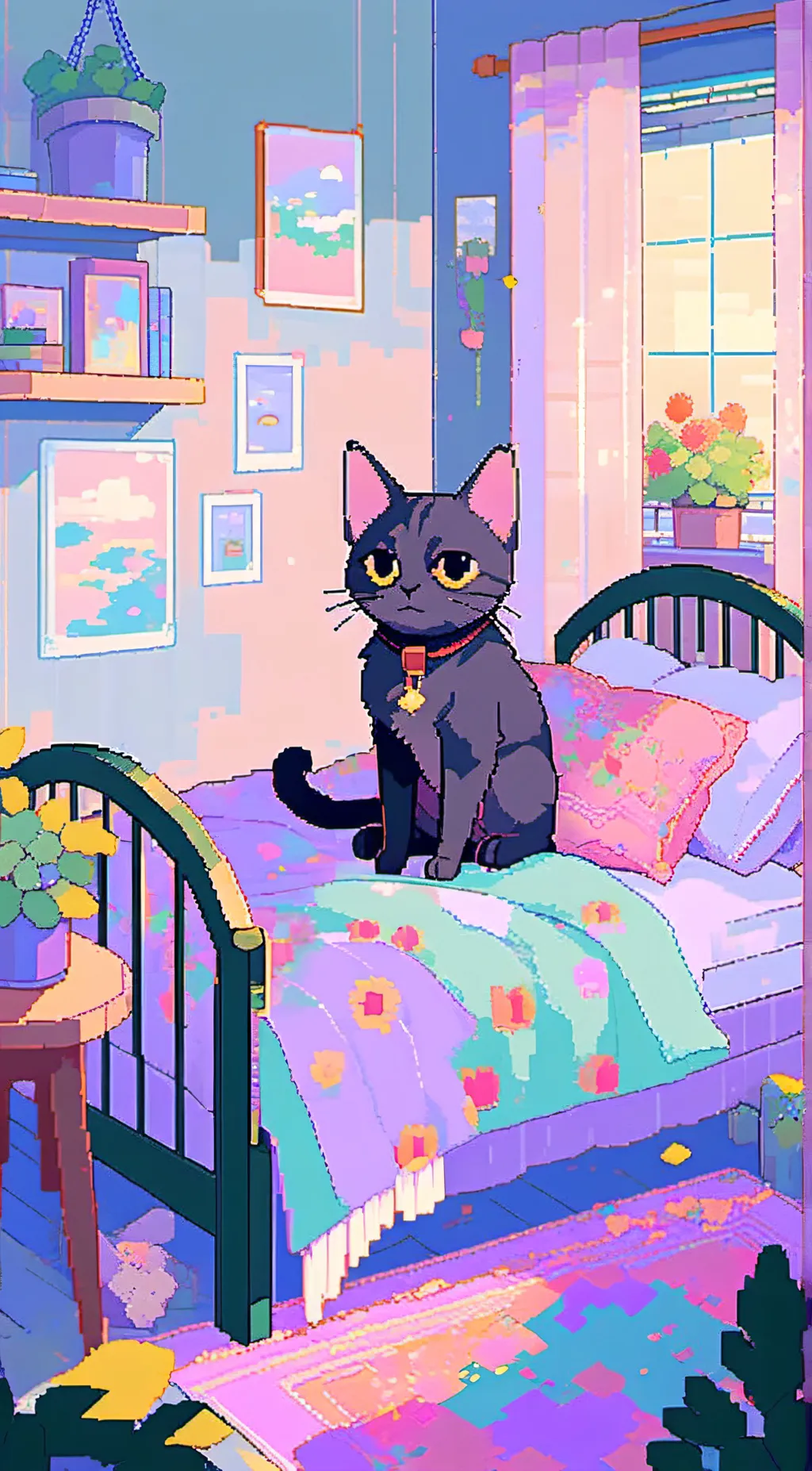 ai character: catnap with a cold background