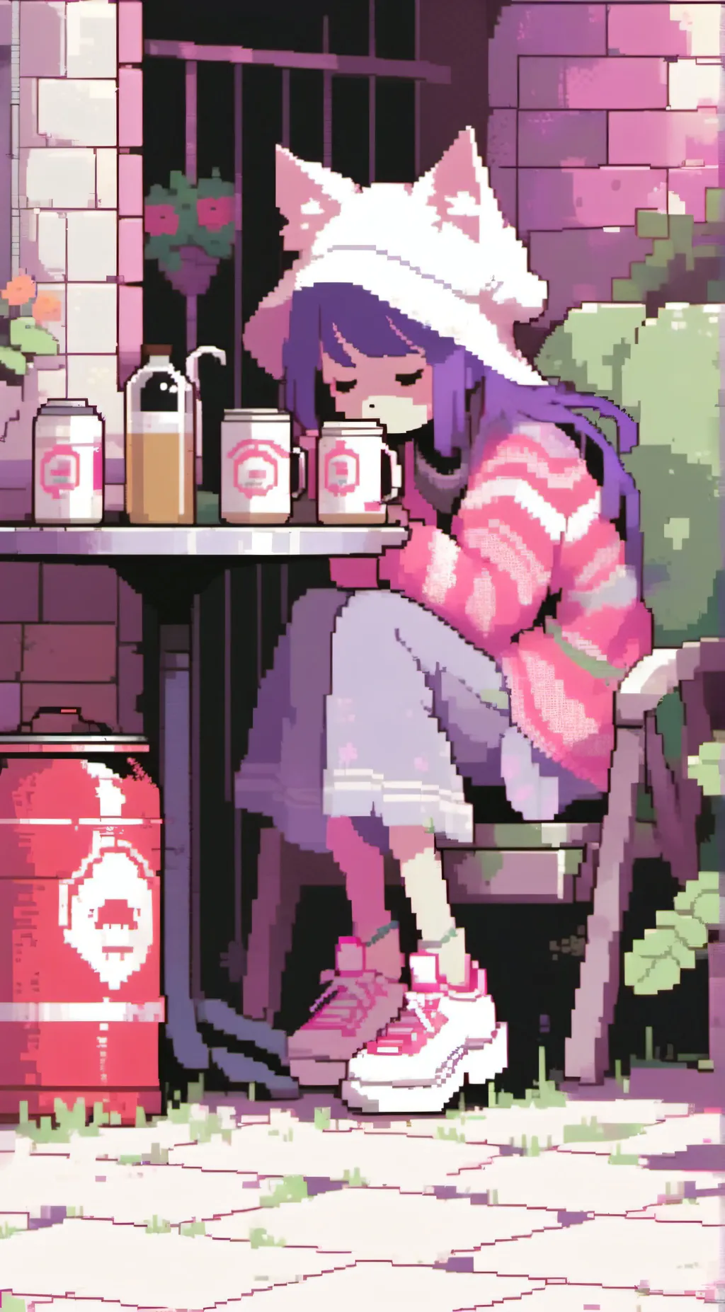 ai character: catnap background