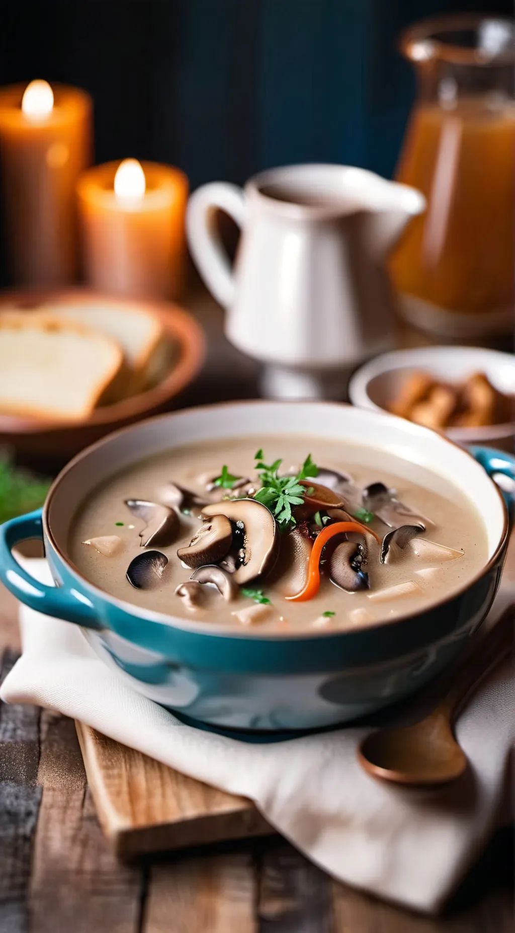 ai character: ~Mushroom soup~ background