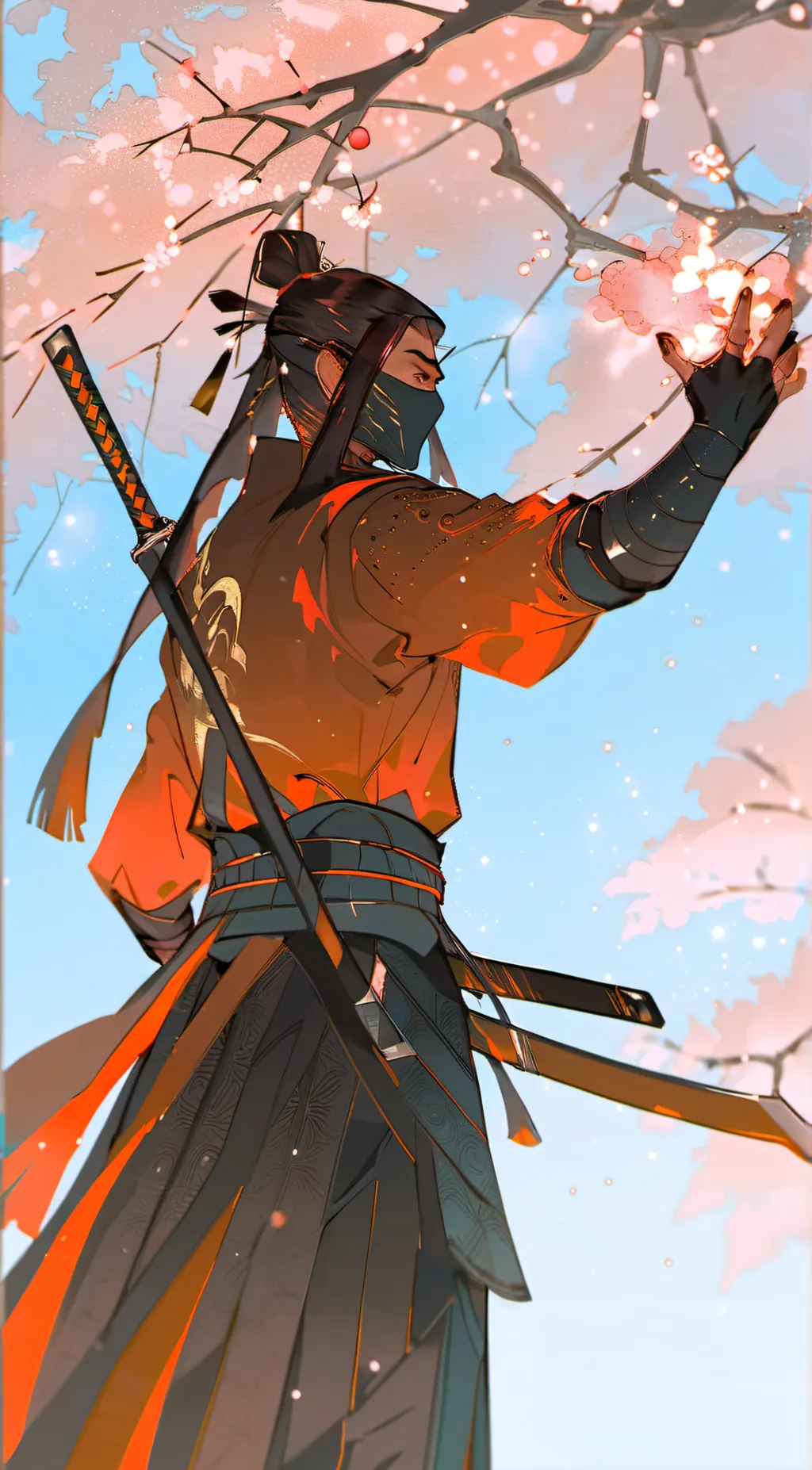 ai character: Hoyt Red Ninja  background