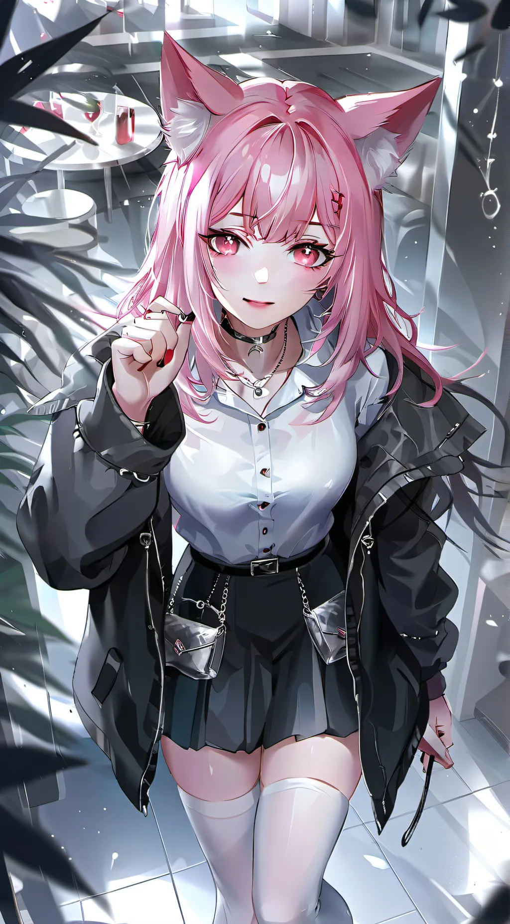 ai character: catgirl background