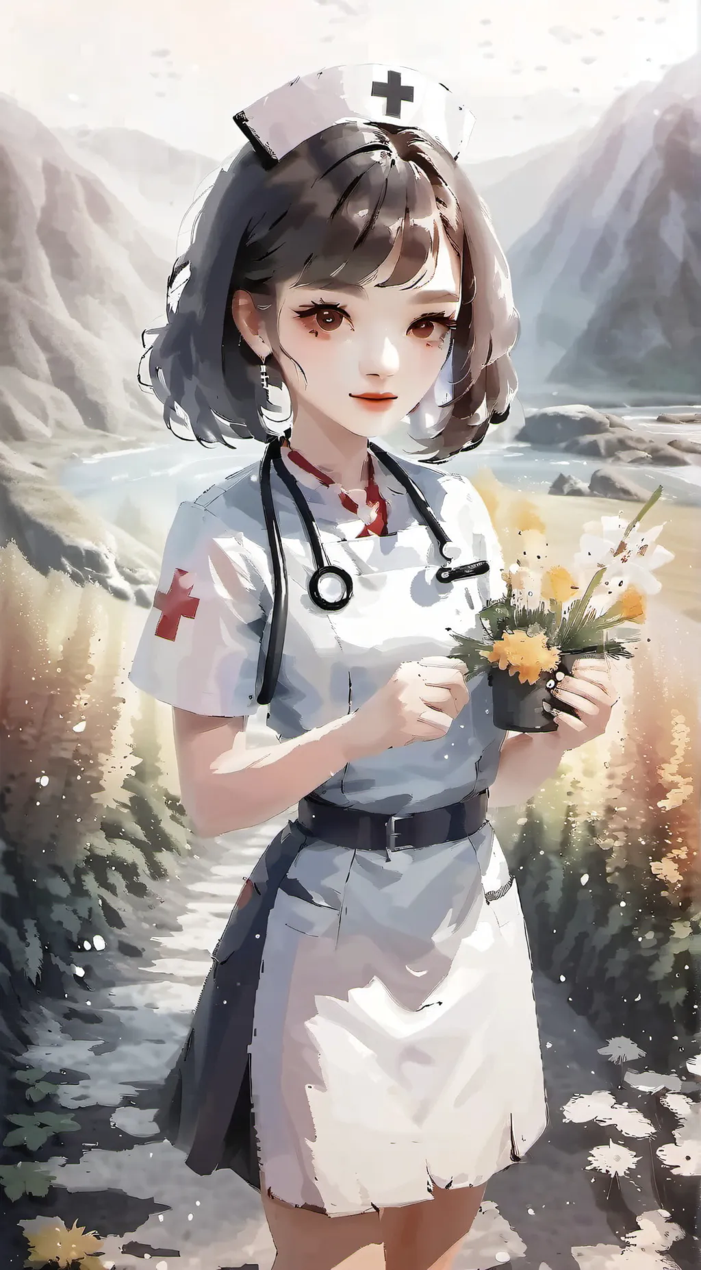 ai character: nurse Anya  background