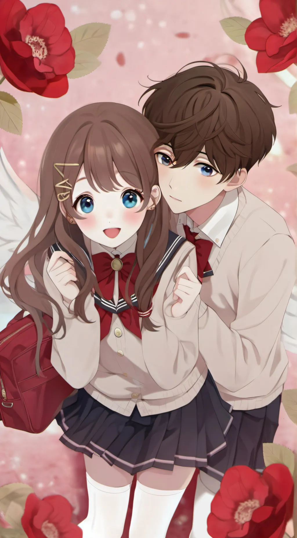 ai character: elly and mark background