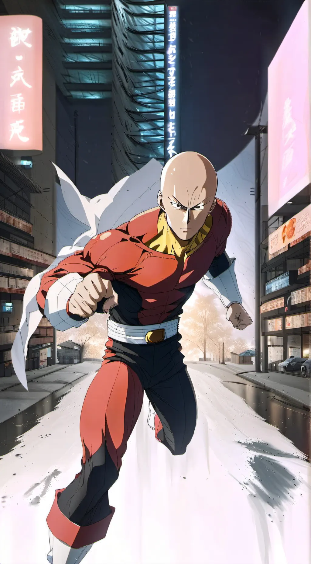 ai character: One punchman world background