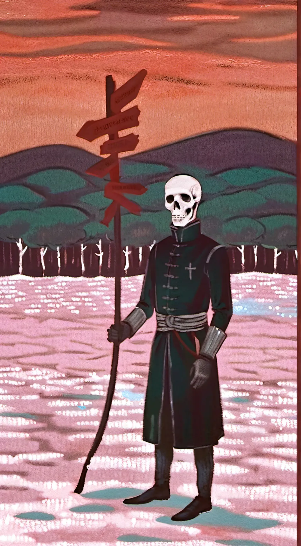 ai character: Skeleton  background