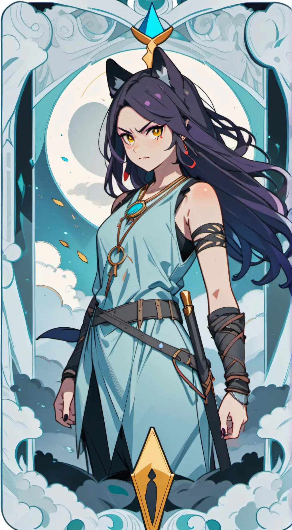 ai character: Infernaldemigod  background