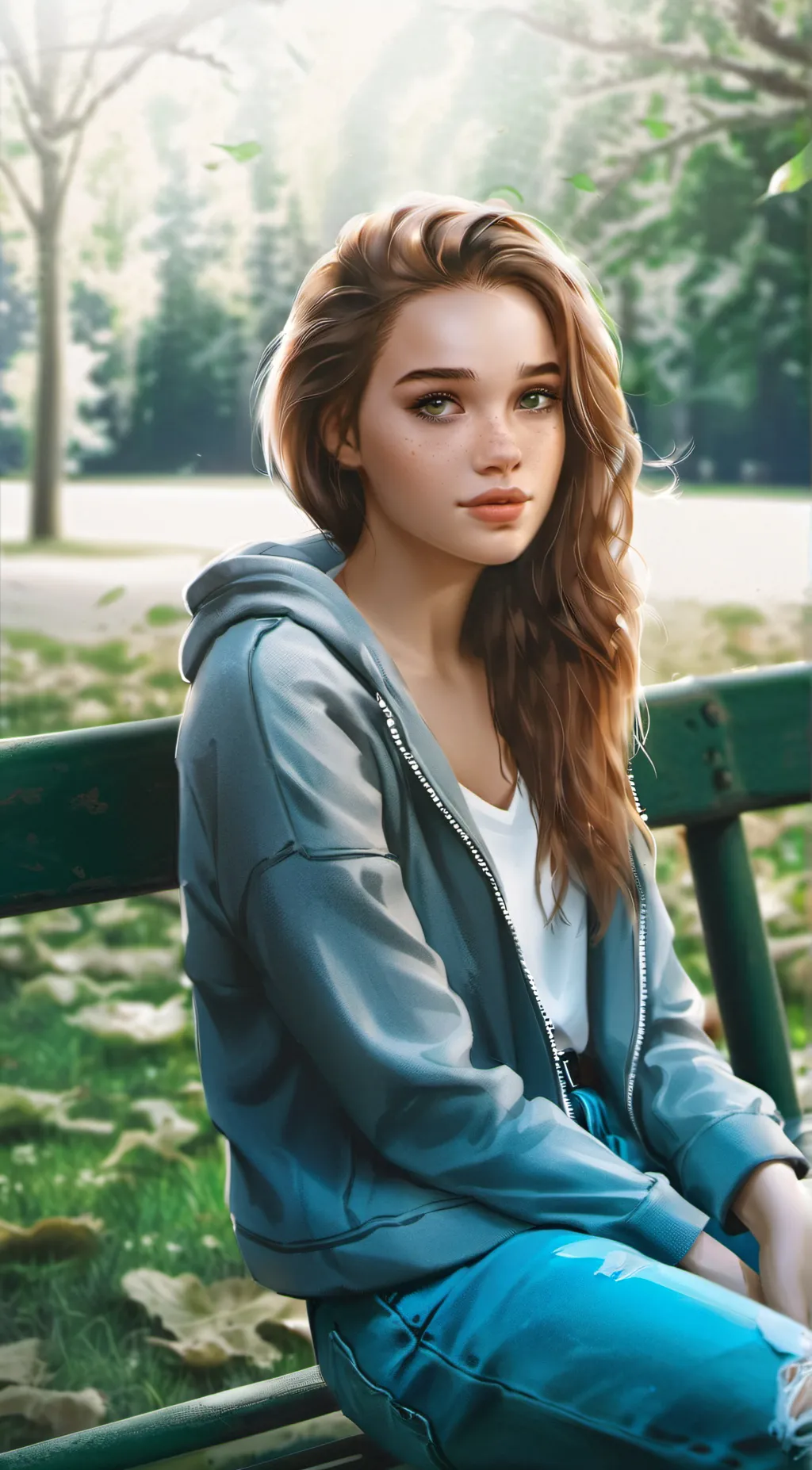 ai character: Hayley  background