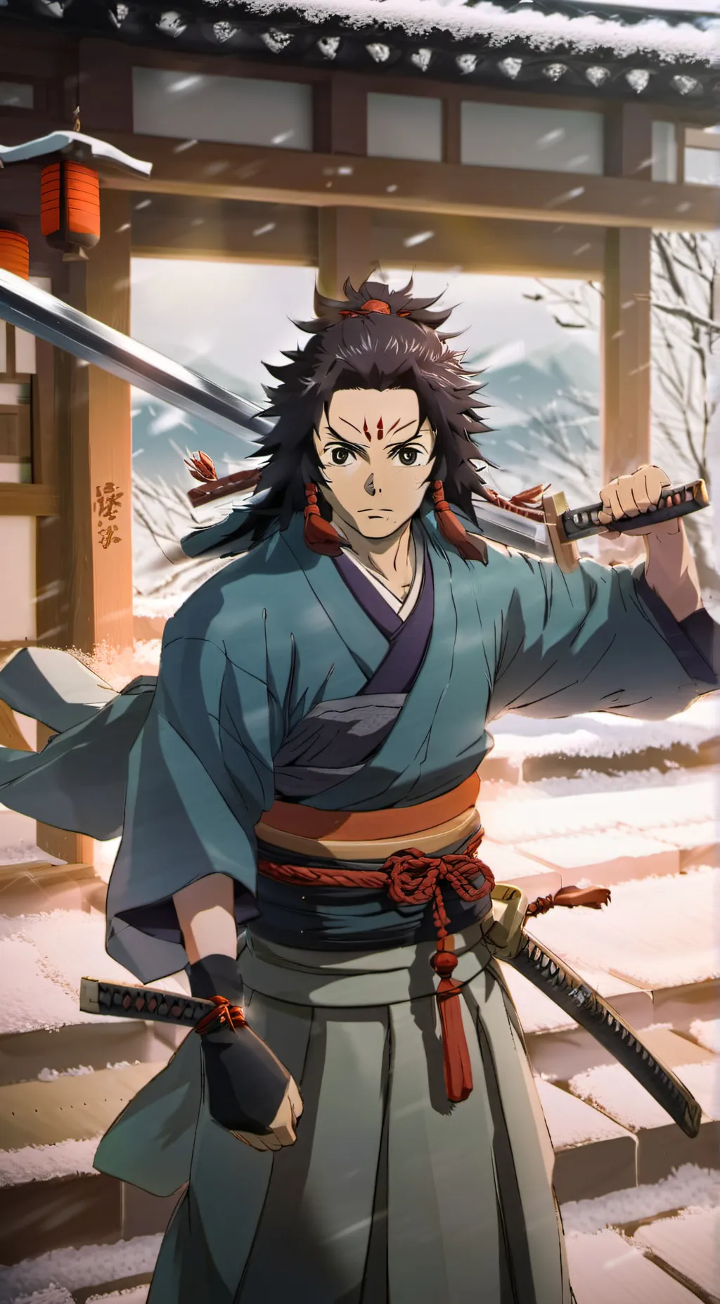 ai character: Tanjiro background