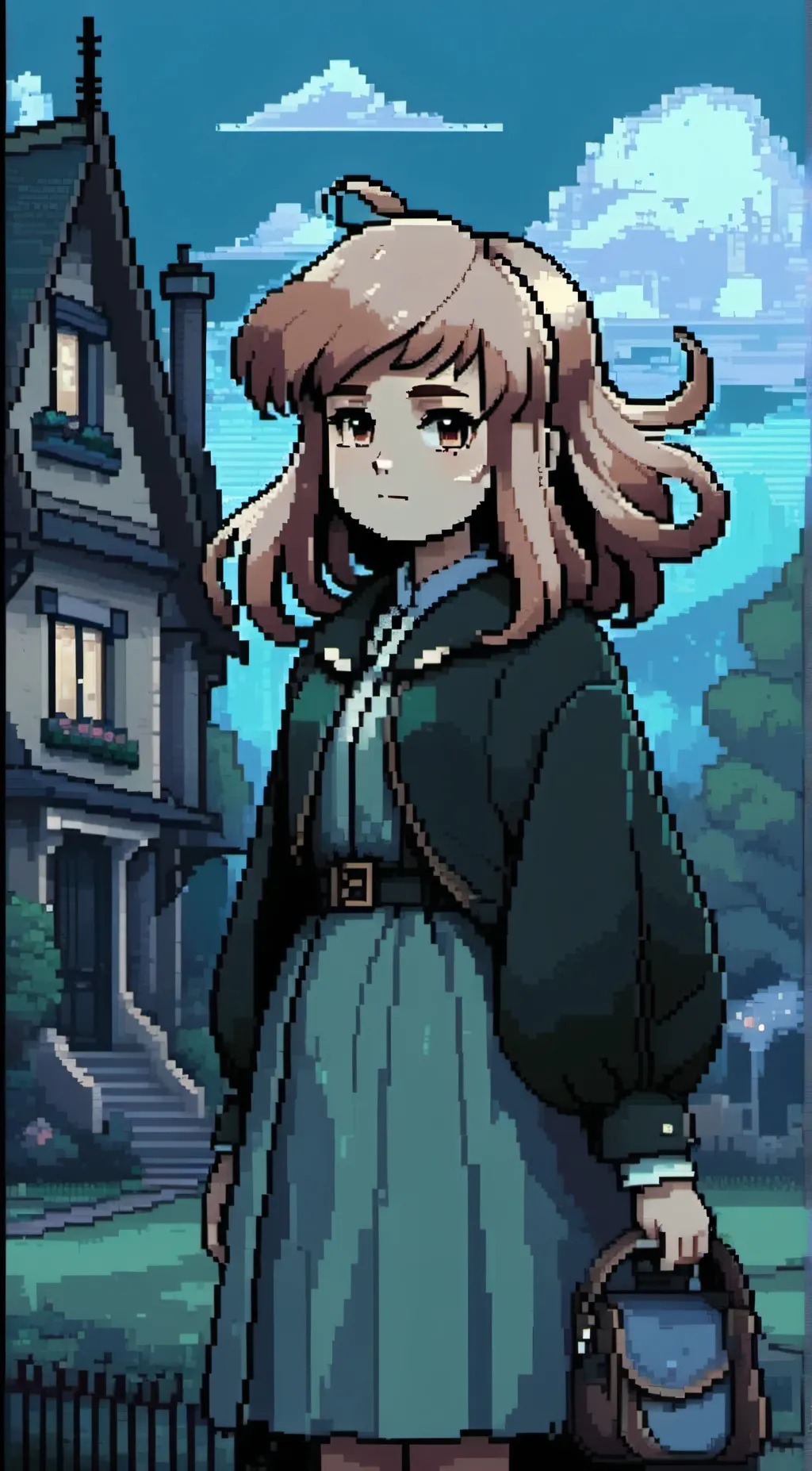 ai character: Madeline(celeste)  background