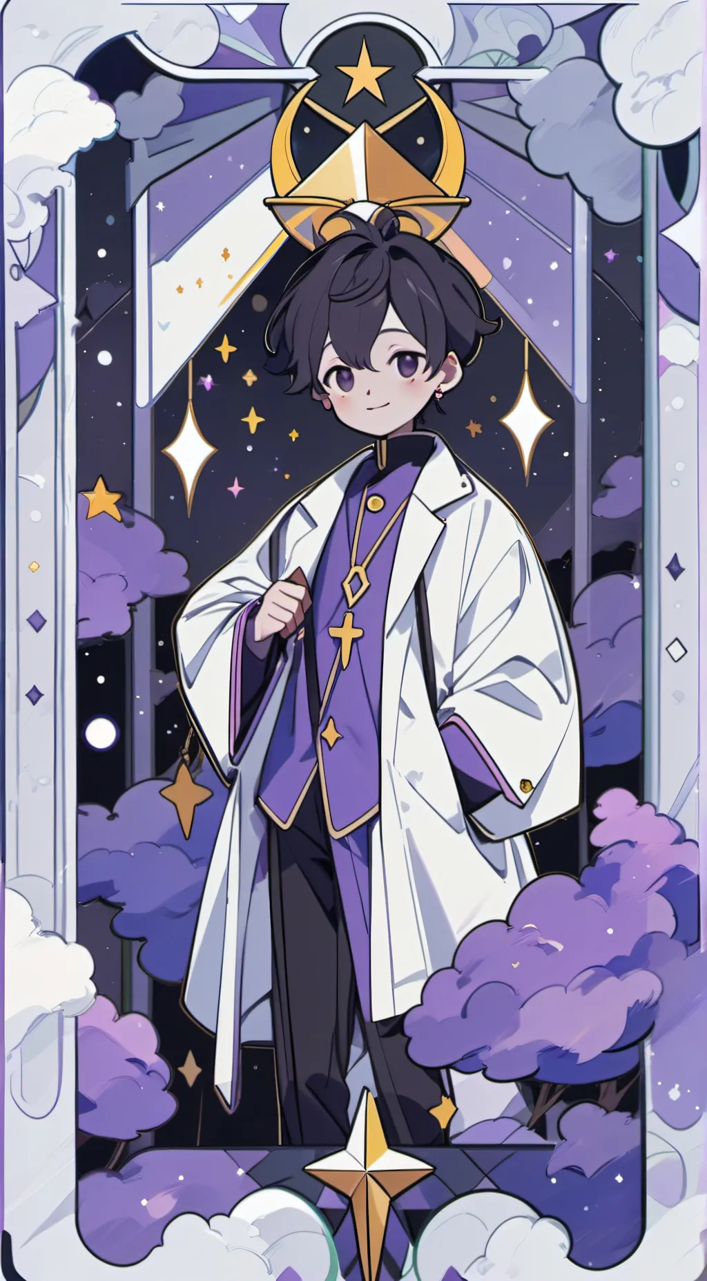 ai character: moon background