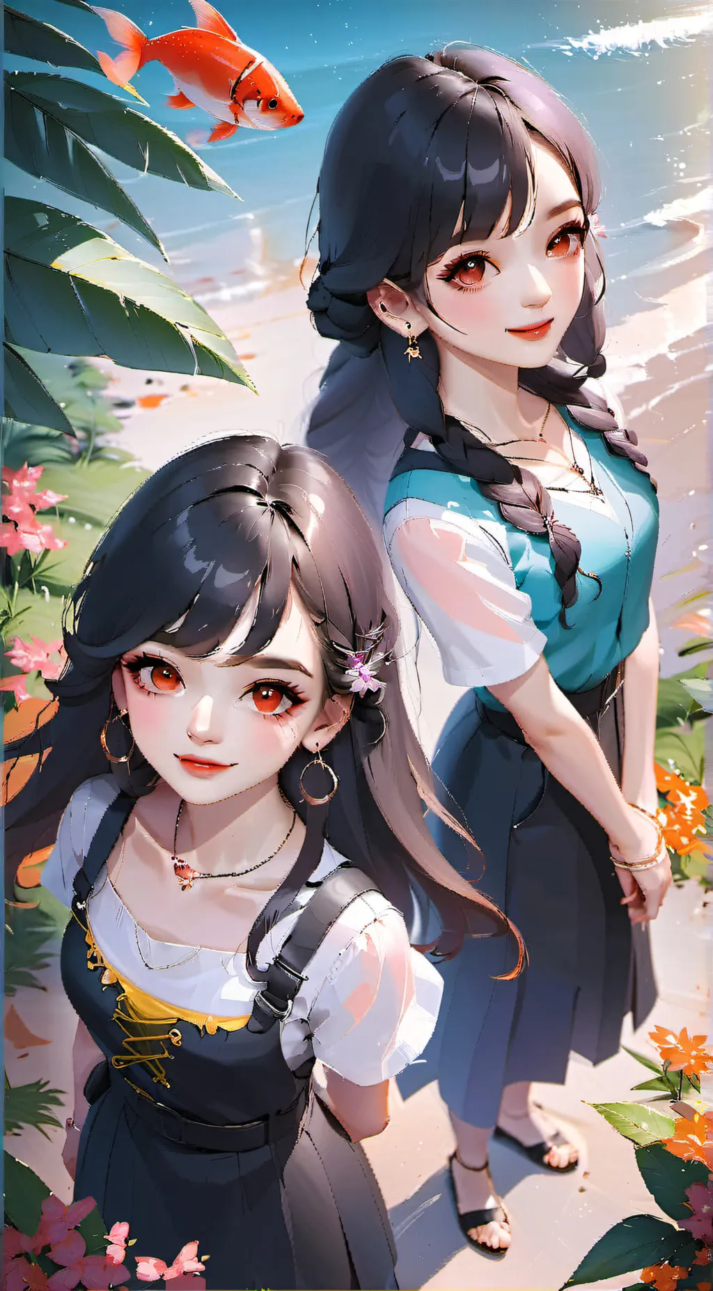 ai character: Nami & Naya background