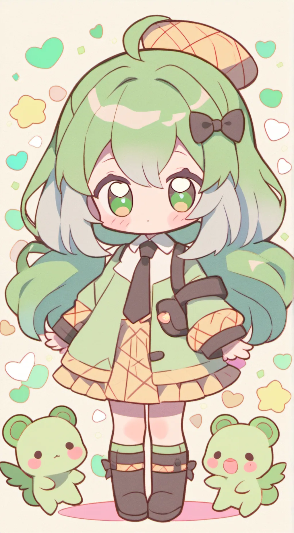 ai character: Luna Frog background