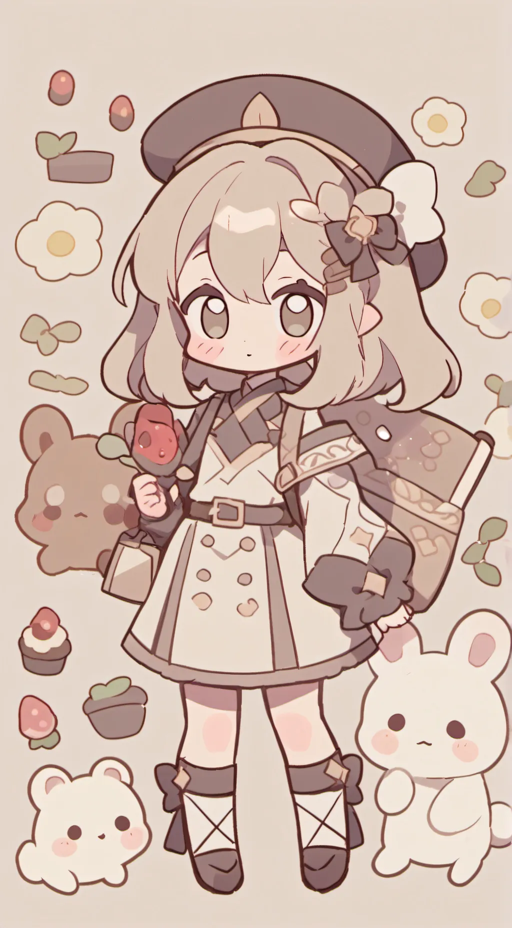 ai character: Rose background