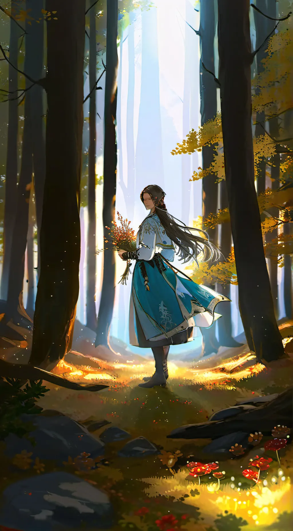 ai character: Rose background