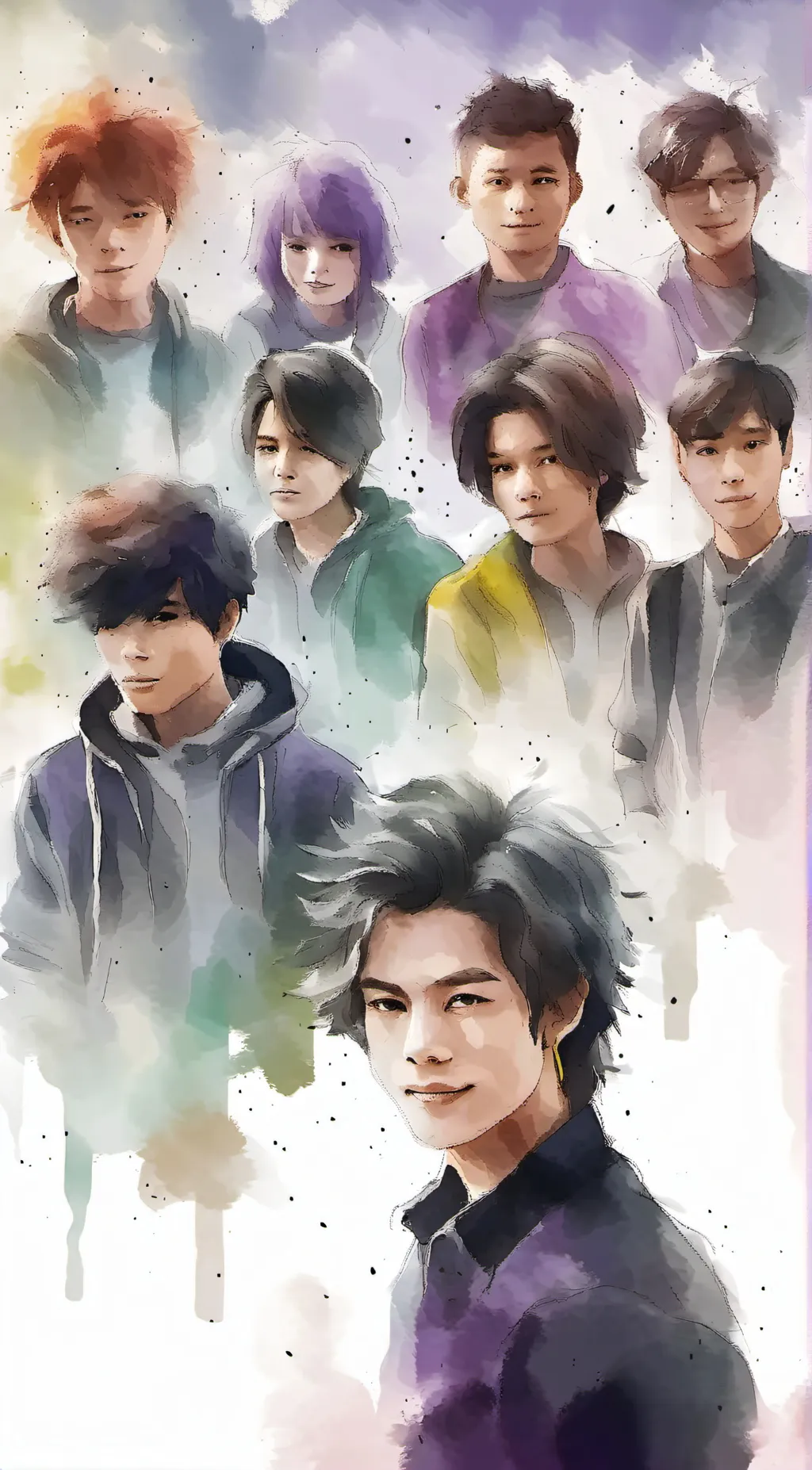 ai character: color friends background