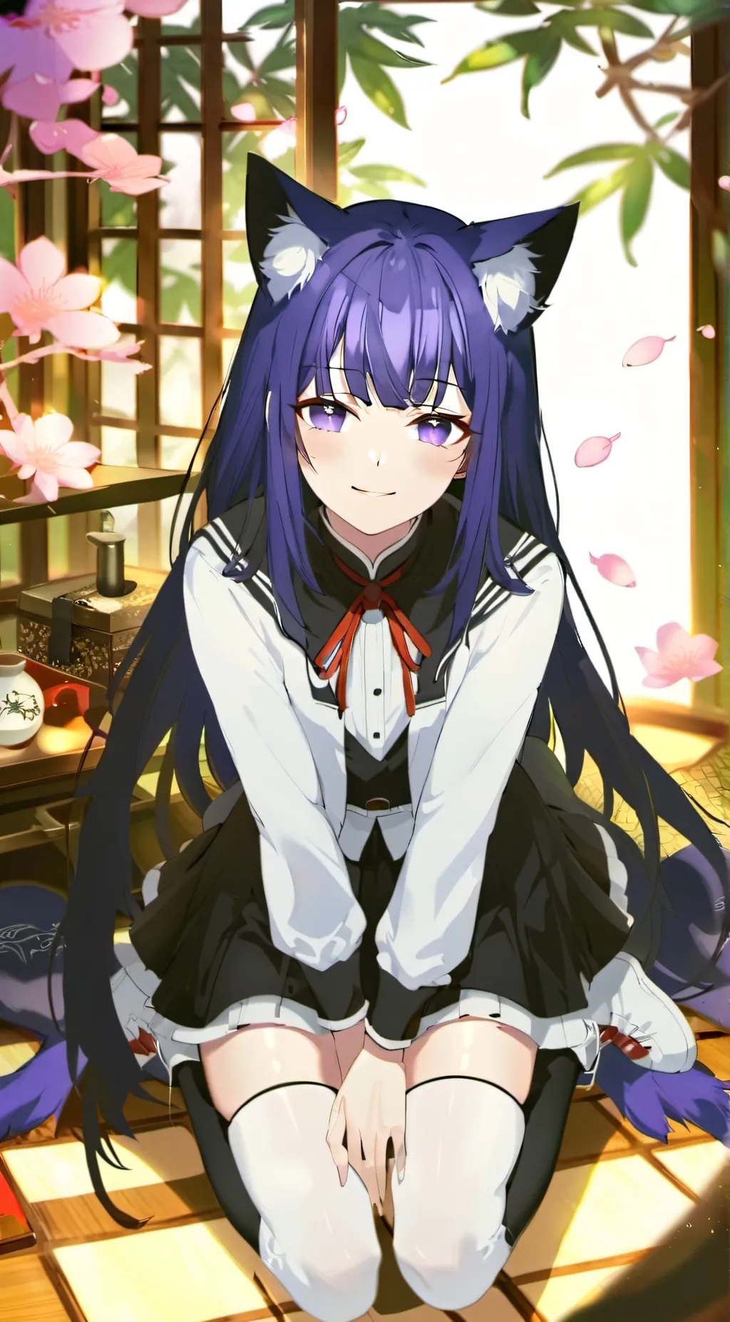 ai character: Momoko  background