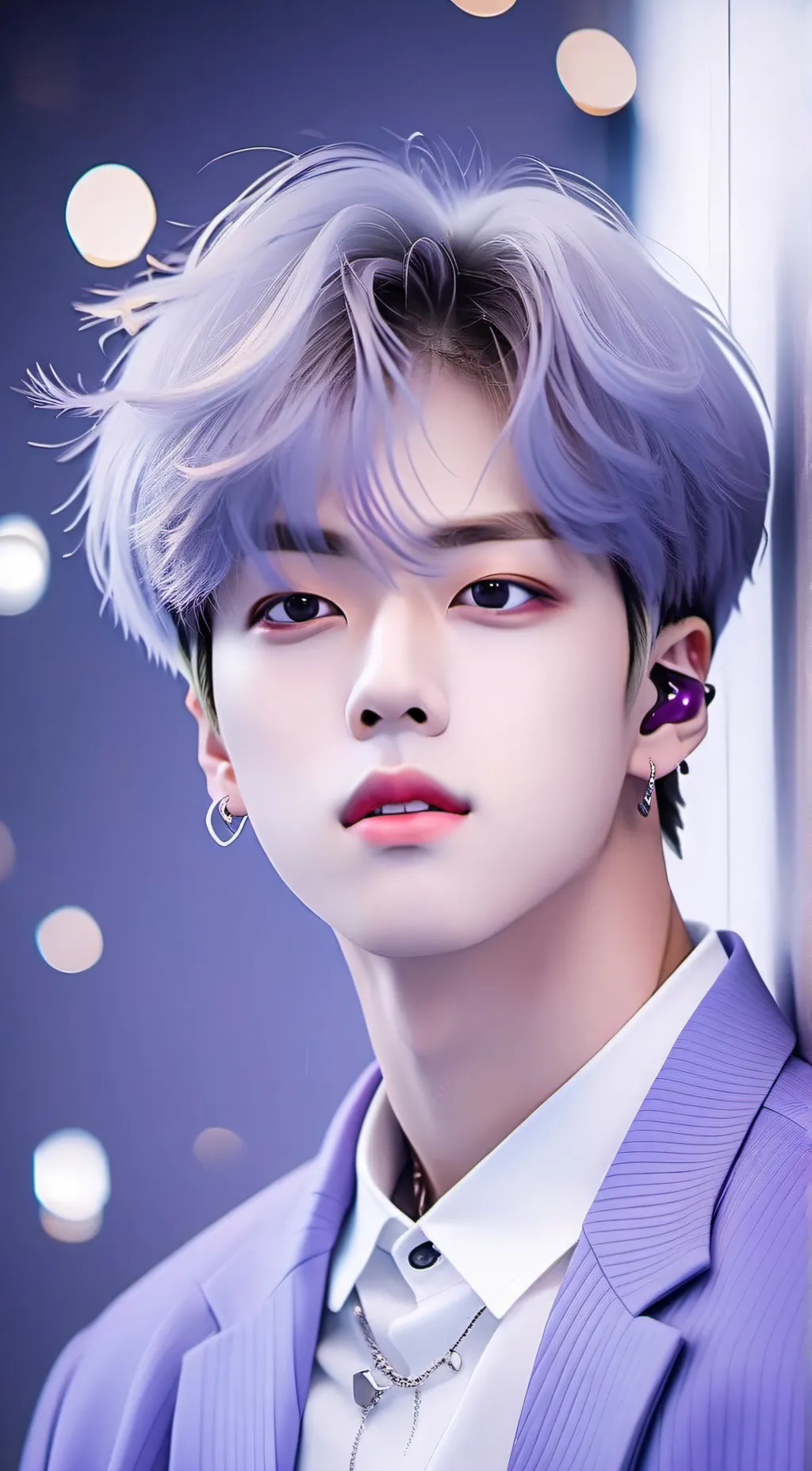ai character: Jin (from BTS)💜 background