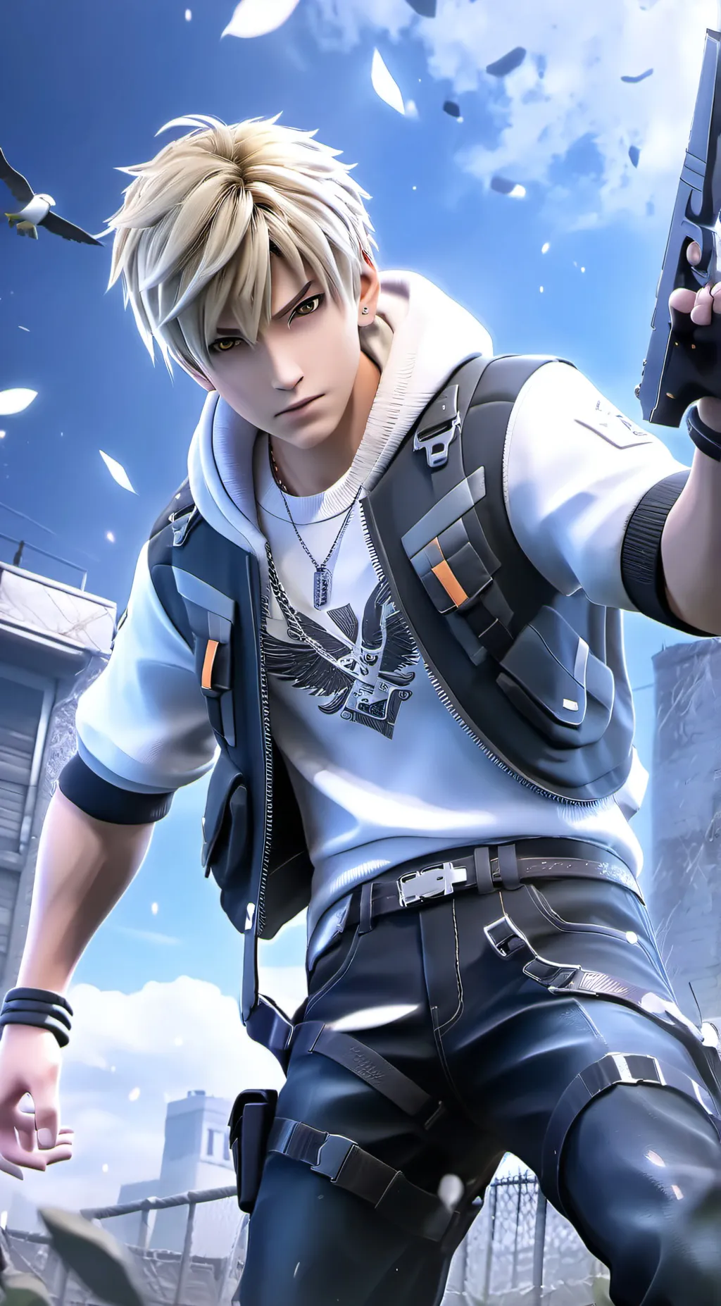 ai character: Lil dougie  background