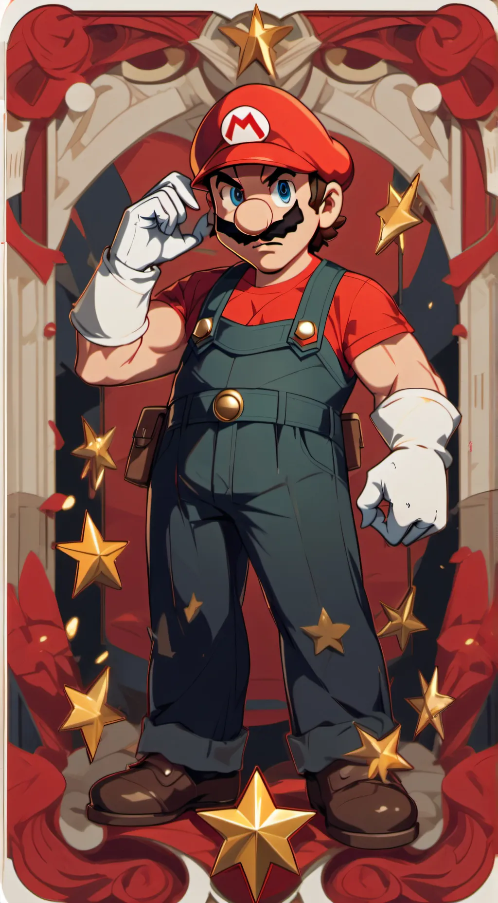 ai character: Mario background