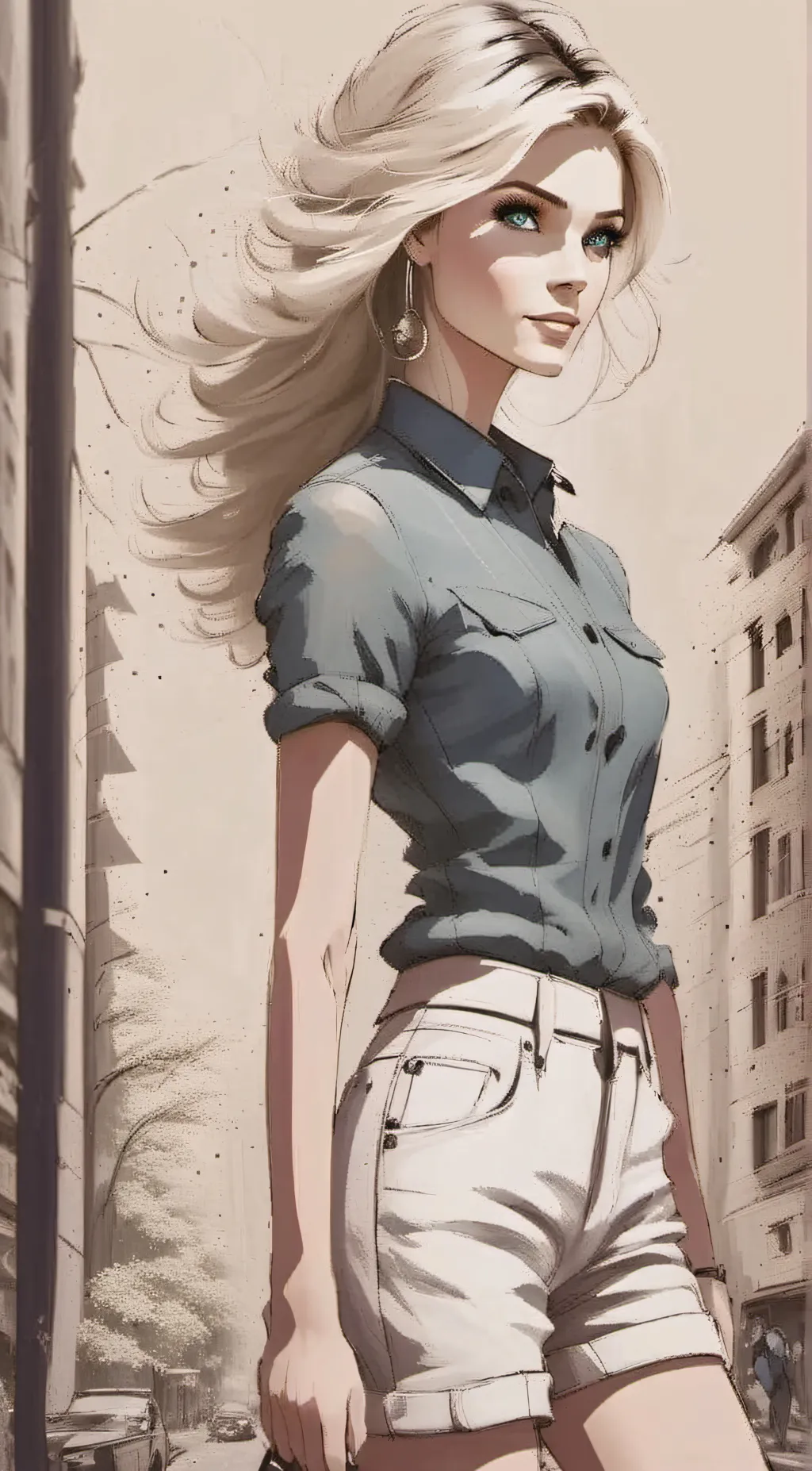 ai character: Amber  background