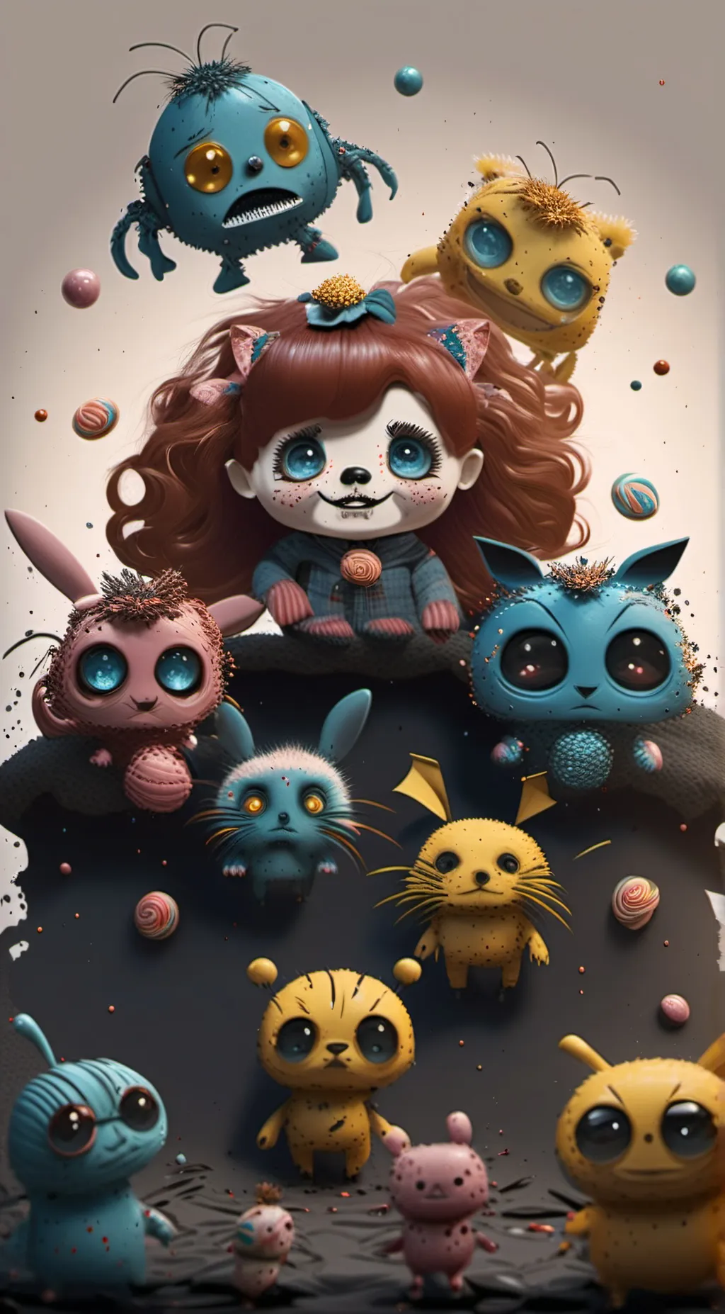 ai character: POPPY PLAYTIME  background