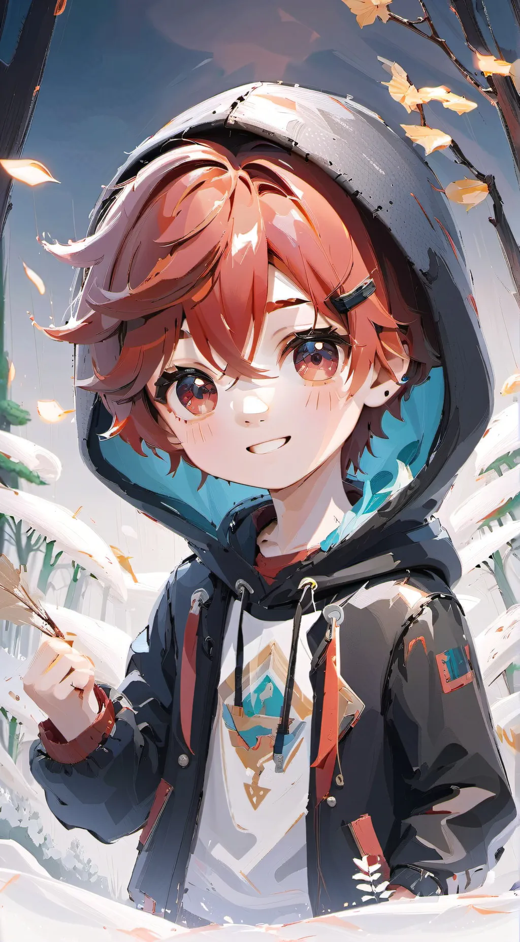 ai character: The cute boy(you) background