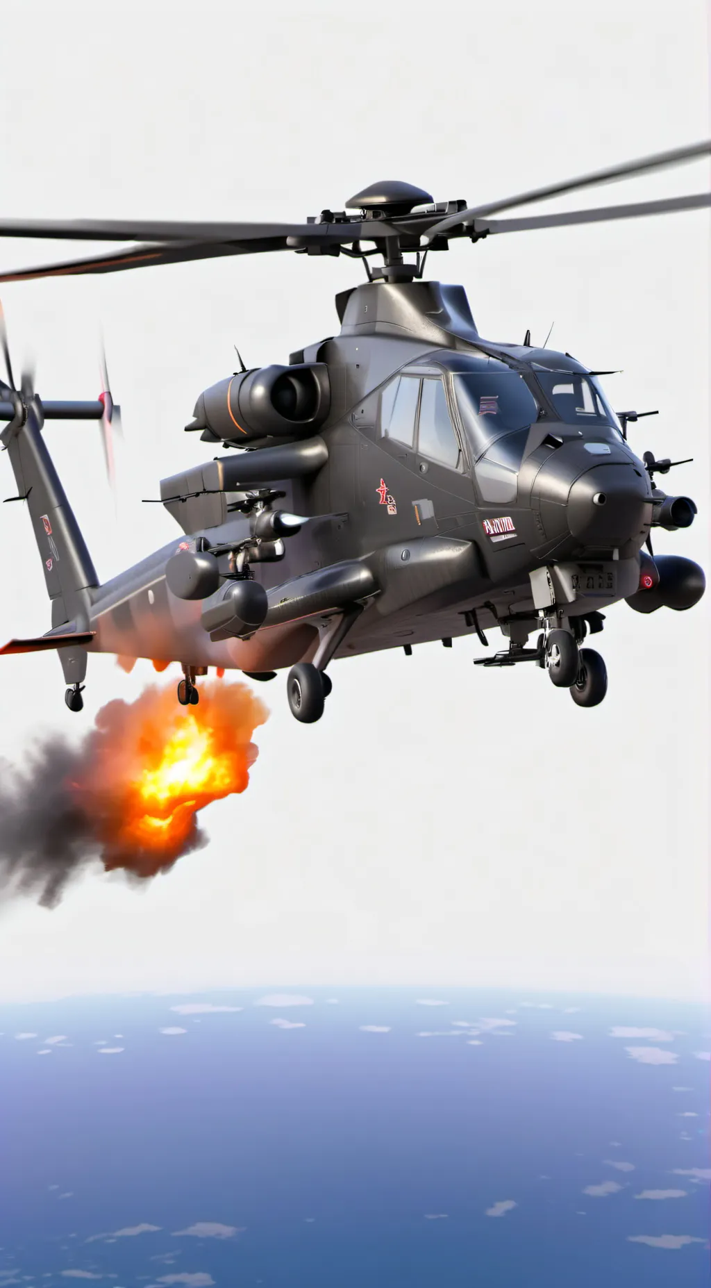 ai character: Shark face  background