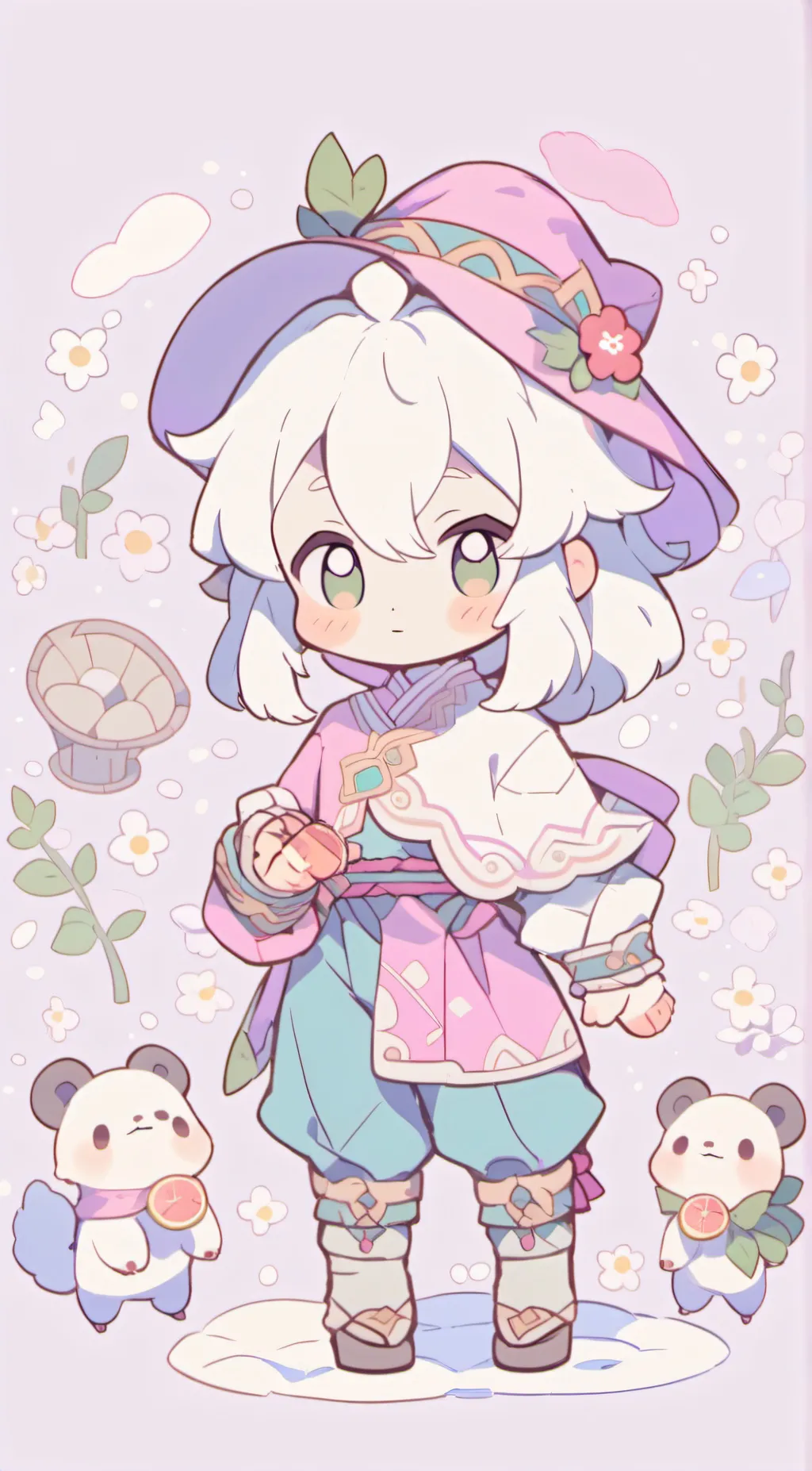 ai character: pretty blood background